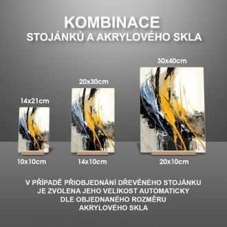 Akrylové sklo Moderní umění - barevné šmouhy