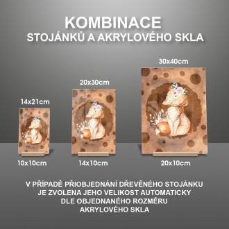 Liška s květinami