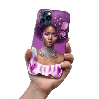 Kryt na mobil Fialové afro 1