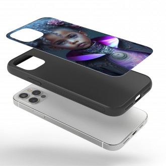 Kryt na mobil Dívka s modrými vlasy