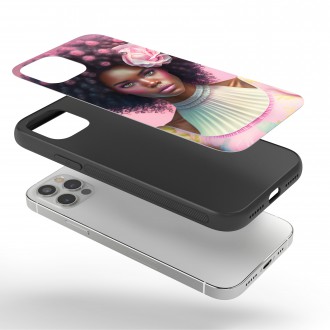 Kryt na mobil Růžové afro