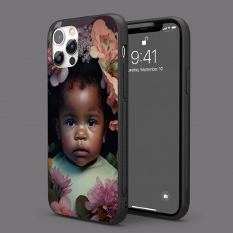 Kryt na mobil Dítě v květinách