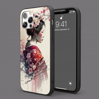 Kryt na mobil Japonská dívka se sakurami 2