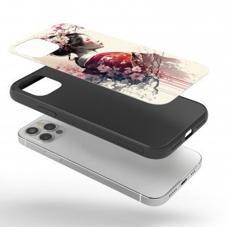 Kryt na mobil Japonská dívka se sakurami 2