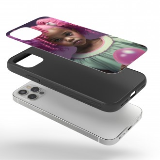 Kryt na mobil Dívka s růžovými vlasy