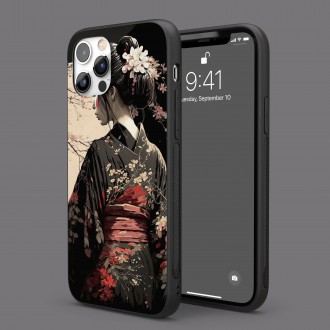 Kryt na mobil Japonská dívka v kimonu 2