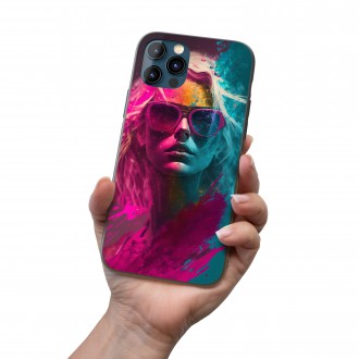 Kryt na mobil Dívka v barevném poprašku 3