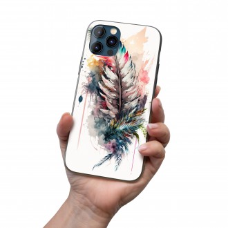 Kryt na mobil Koláž květin a peří 6