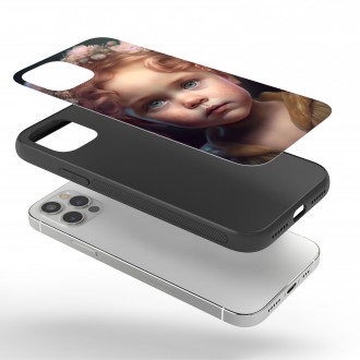 Kryt na mobil Holčička s květinami ve vlasech