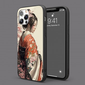 Kryt na mobil Japonská dívka v kimonu
