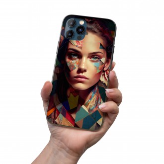 Kryt na mobil Tvář ženy v mozaice 1