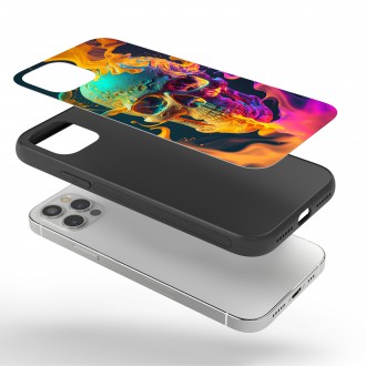 Kryt na mobil Lebka v barevném kouři