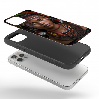 Kryt na mobil Žena s kmenovou čelenkou 1