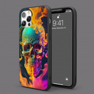 Kryt na mobil Lebka v barevném kouři