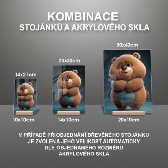 Akrylové sklo Animovaný medvěd