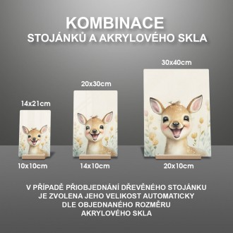 Akrylové sklo Akvarelová srnka