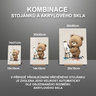 Akrylové sklo Malý medvídek