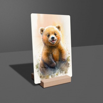 Akrylové sklo Akvarelový medvěd