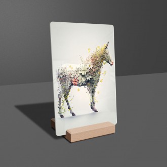 Akrylové sklo Květinový kůň