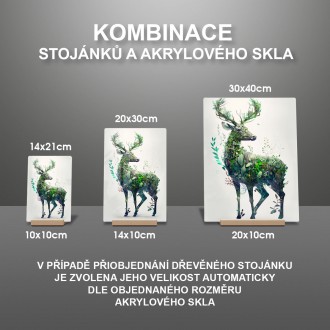 Akrylové sklo Přírodní jelen