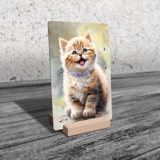 Akrylové sklo Akvarelová kočka