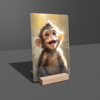 Akrylové sklo Akvarelová opice