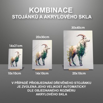 Akrylové sklo Květinový kozoroh