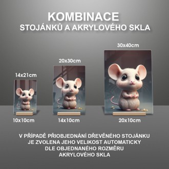 Akrylové sklo Animovaná myška