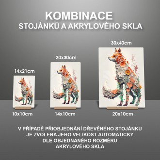 Akrylové sklo Květinová liška