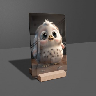 Akrylové sklo Animovaná bílá sova