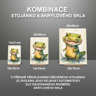 Akrylové sklo Akvarelový krokodýl