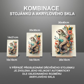 Akrylové sklo Květinový lenochod