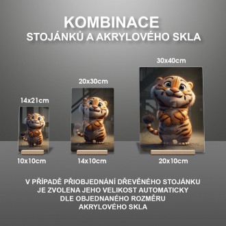 Akrylové sklo Animovaný tygr