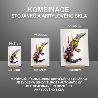 Akrylové sklo Květinový krokodýl
