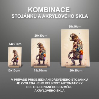 Akrylové sklo Květinový šimpanz
