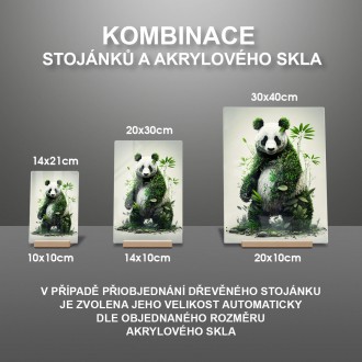 Akrylové sklo Přírodní panda