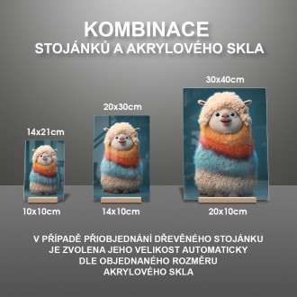 Akrylové sklo Duhová ovečka