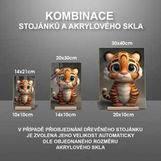 Akrylové sklo Roztomilý tygr