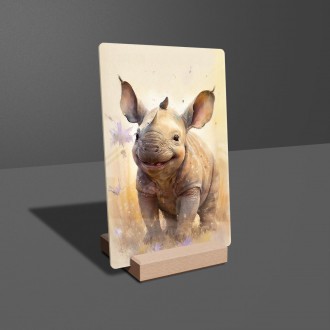 Akrylové sklo Akvarelový nosorožec