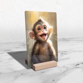 Akrylové sklo Akvarelová opice