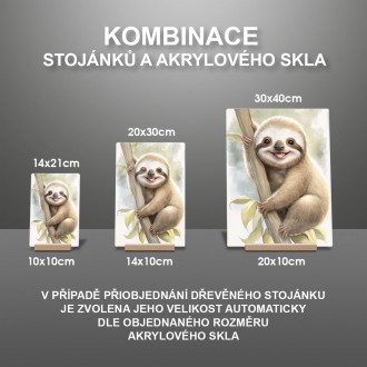 Akrylové sklo Akvarelový lenochod