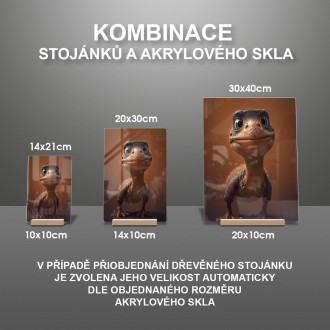 Akrylové sklo Roztomilý dinosaur