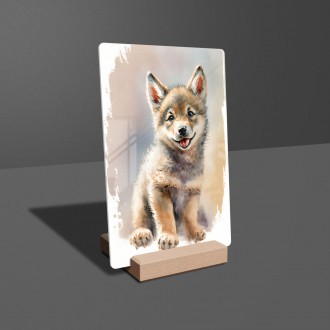 Akrylové sklo Akvarelový vlk