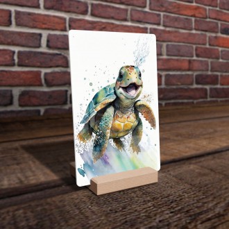 Akrylové sklo Akvarelová želva