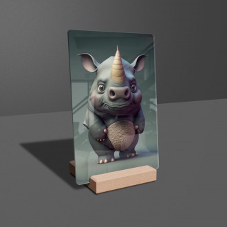 Akrylové sklo Animovaný nosorožec
