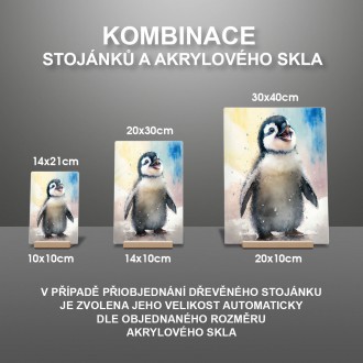 Akrylové sklo Akvarelový tučňák