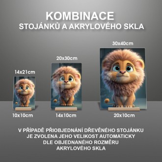 Akrylové sklo Roztomilý lvíček