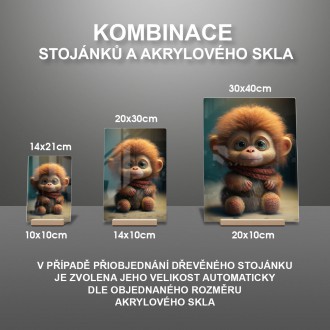 Akrylové sklo Animovaný opičák