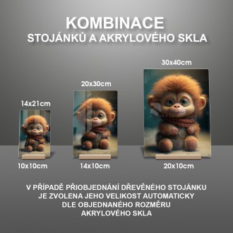 Akrylové sklo Animovaný opičák