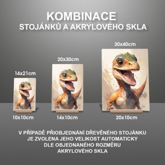 Akrylové sklo Akvarelový dinosaur